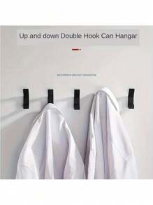 5 piezas de ganchos autoadhesivos, sin necesidad de taladrar, ganchos de plástico para toallas de baño, percheros de armario, ganchos para batas de baño en el dormitorio, soportes para llaves para la organización del hogar, estilo casual, accesorios de baño, sala de estar y cocina