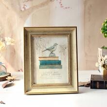 1 件复古相框小号 4x6、5x7、6x8 乡村风格相框，水平和垂直，壁挂或桌面展示，非常适合家庭和办公室装饰、家居装饰、肖像相框、结婚周年纪念复古海报框、圣诞节复古别致礼物 - 彩色 - 查看 19