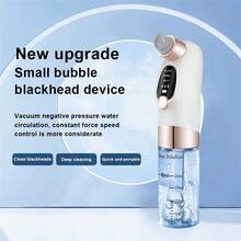 1pc Rechargeable, Smart Facial Cleansing Device, 6 Interchangeable Heads, Microbubble Technology, Deep Pore Blackhead Remover, 300mAh Lithium Polymer Battery, Unscented, Beauty Tool Set For Home Skincare (Valentine'S Day Gift) - Rose Gold - View 2