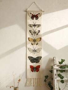 1件复古蝴蝶壁挂，波西米亚风装饰，花卉挂毯，自然主题，客厅/卧室墙面装饰 - 彩色 - 查看 9