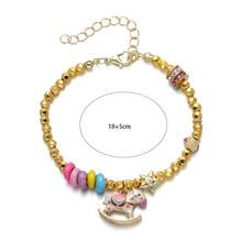 1 colar com pingente de carrossel esmaltado fofo, joia delicada para mulheres, acessórios estilosos, ótimo presente para namorada ou filha - Troianos - Ver 10