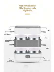 Portable Electric Lunch Box,Smart Steamer Lunch Box 304 Stainless Steel Double Layer Thermal Insulated Lunch Box,Suitable for Home,Office,Bedroom,Travel,Outdoor Cooking,etc. - Tipo de Enchufe A USA (110-127V) - Ver 5