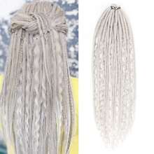 Aipin 4 In 1 Dreadlock Extensions Single Ended 24 Inch Mixed Set Handmade Hippie Dreads 30 Strands, Straight & Deep & Box Braid & Twist Options For All Hair Types - Multicolor - View 4