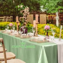 1pc Elegant Pink Satin Tablecloth, Romantic Polyester Rectangle Tablecloth Suitable For Valentine's Day, Wedding, Holiday, Birthday Party, Banquet, Great For Creating A Festive And Sophisticated Atmosphere, Wedding Decoration