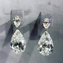 A Pair Of Exquisite Water Droplet Shaped Earrings For Women With Simple And Fashionable Design, Suitable As Holiday Gifts - Bạc - Xem 1