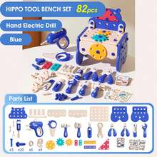 儿童 DIY 工具箱 - 组装各种形状过家家玩具，螺丝拆卸套装带储物/小桌子/多功能，亲子互动家庭玩具，提高动手能力，送给男孩女孩的生日节日礼物 - 彩色 - 查看 15