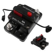60/100/200Amp Circuit Breaker For Boat Trolling Motor Marine ATV Trailer Vehicles Stereo Audio Electronic Battery Solar System Inline Fuse With Manual Reset Switch Waterproof DC 12V-48V - 60A - View 5