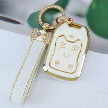 Key Fob Cover Case With Keychain Compatible With Chevy For Chevrolet For For Suburban For Tahoe For Gmc For Yukon XL For Terrain For Acadia Protector Accessories Anti Fall And Dust-Proof Keybag - Butterfly Buckle - View 3