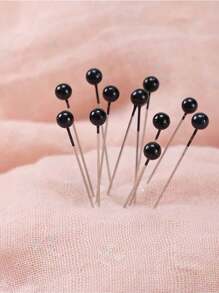 Circa 50 pezzi/scatola, Spille di fissaggio alla moda per sciarpe da donna, Spille in acciaio inossidabile con perle, Spille per hijab e sciarpe per donne musulmane