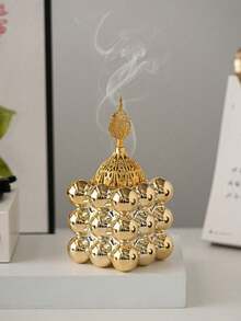 1 方形香炉金色香薰用品适合节日家居办公室装饰，完美的婚礼餐桌装饰，最佳节日礼物，旅行必备驱蚊剂 - 彩色 - 查看 1