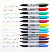 6pcs Vibrant Fine Tip Permanent Markers - Quick-Dry, Durable Ink For Office, Classroom, Home & Tattoo Artists - Assorted Colors, Office Stationery|Bold Lettering|Fade Resistant Ink Back To School - Sets - View 1