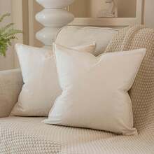 Vỏ gối trang trí tối giản hiện đại, vỏ gối sofa dày dặn thời trang, vỏ gối tựa đầu giường. - Màu be - Xem 1