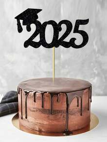 1 件/10 件毕业帽 2025 纸质蛋糕装饰，祝贺 2025 届毕业派对蛋糕装饰品