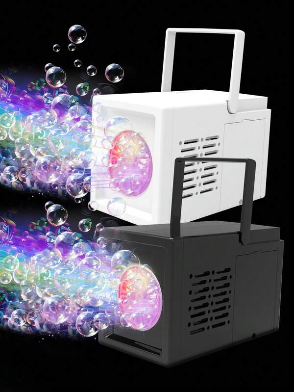 Máquina de burbujas automática de múltiples orificios de mano para niños, juguete soplador de burbujas divertido para niños y niñas en fiestas al aire libre, regalo (pilas y solución de burbujas no incluidas)