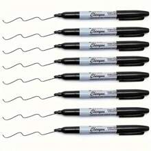 5/6/10/12pcs Fine Tip Black Permanent Marker Pens - Quick Dry, Smudge-Proof, Waterproof Ink, Medium Point - Great For Office, School & Craft Projects Back To School