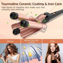 SeeCherish 5-In-1 Hair Waver Curling Iron,3 Barrel Hair Crimper With Fast Heating Up - Gold - View 5