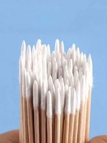 100/200/500 Ultra-Fine Disposable Pink/White Nail Cleaning Sticks With Sharp Tips For Fine Care-Small Pointed Wooden Toothpick Nail Cleaning Stick Set - Multicolor - View 6