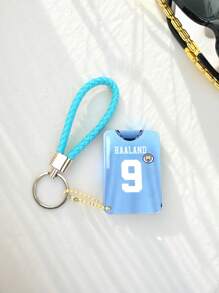 Llaveros con arena móvil personalizados, llaveros con patrones de camisetas del Real Madrid/Barcelona, adornos de balón para bolso con nombres y números de jugadores personalizables, llaveros brillantes, regalos ideales para amigos, compañeros de clase, parejas, impresión 3D de acrílico