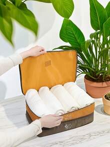 1 件简约便携式旅行衣物收纳整理袋，可折叠服装防尘袋，带双拉链，适用于外套 - 彩色 - 查看 10