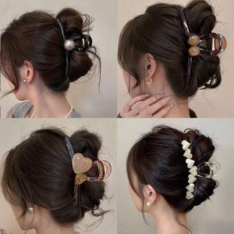 Fermagli per capelli di grandi dimensioni per donne, accessori per capelli di alta qualità antiscivolo, adatti per la primavera e l'estate