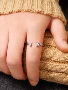 1Pc Teen Romantic Angle Rings For Girls For Birthday Gifts For Party Jewelry Daily Decoration - 1# - View 7