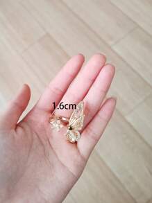 1 pièce Bague réglable minimaliste et élégante de luxe à motif papillon et fleur, convient pour le port quotidien et les occasions festives pour femmes