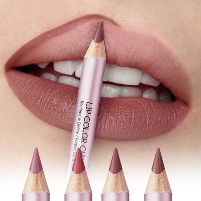 lakerain Lápiz delineador de labios mate resistente al agua, fácil de aplicar, no pegajoso, lápiz de contorno de labios con forma de taza, cosméticos