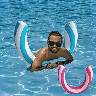 New Semicircle Inflatable Floating Board, Swimming Ring Pool Float, Arch Shaped Water Sports & Recreation Prop, Suitable For Pool, Beach, Seashore, Party, Beach Essentials, Beach Accessories