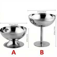200ml Salad Cup Stainless Steel Ice Cream Cup Dessert Bowl