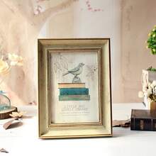 1 件复古相框小号 4x6、5x7、6x8 乡村风格相框，水平和垂直，壁挂或桌面展示，非常适合家庭和办公室装饰、家居装饰、肖像相框、结婚周年纪念复古海报框、圣诞节复古别致礼物 - 彩色 - 查看 13