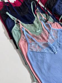 Kit 2 Ribbed Baby Dolls Double Comfort Cozy Nights Pajamas - 彩色 - 查看 2