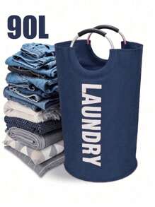 1pc Large Laundry Basket, Foldable Laundry Bag, Free-Standing Tall Laundry Basket, Foldable Laundry Basket, Suitable For Dorm, Home, Travel (Multi-Color Optional) Oxford Cloth Dirty Laundry Basket Storage Basket Dirty Laundry Basket Aluminum Ring Handheld Collapsible Storage Bag Dirty Laundry Storage Basketlaundry Hamper,Washing Basketbathroom Organizer,Basket,Storage Basket,Foldable Laundry Basket