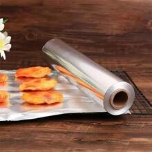 1 rotolo di Pellicola in alluminio resistente al calore, imballaggio monouso antiaderente per cottura, grigliatura e conservazione degli alimenti - per uso domestico e commerciale!
