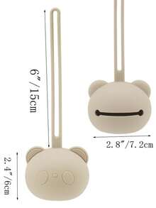 1 szt. Torba do przechowywania smoczka dla niemowląt, przenośny silikonowy pokrowiec na smoczek podróżny, łatwy do czyszczenia wiszący uchwyt na smoczek - Wielokolorowe - Zobacz 3