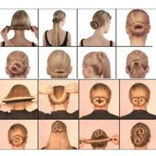Franse donut haarknotmaker schijfkrulroller voor vrouwen meisjes DIY magische schuimsponzen styling haarclip stylingtool accessoires gemaakte haarband, terug naar school, essentiële reis- en vakantiebenodigdheden, haaraccessoires voor vrouwen
