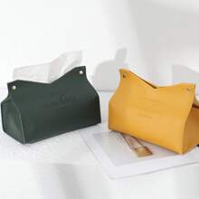 1pc Leather Tissue Box Waterproof Kitchen Accessories,Decorative Tissue Box,Napkin Holder For Table,Tissue Box Bathroom