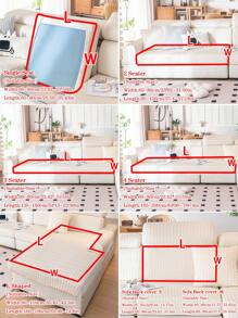 1pc Summer Jacquard Non-Slip Sofa Seat Cushion Cover, Modern Lightweight Breathable Pet-Friendly Elastic Sofa Slipcover, Applicable For L-Shaped Sofa And 1/2/3/4 Seater Sofa (Sold Individually)