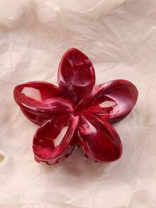 2 Pieces Set/Ancola Red Bow Fish Clip Hair Ornament & Flow Pattern Red, Size 8 Cm / 3.15 Inches, High Quality Elegant Simple Multi-Purpose Summer Hair Accessory, Suitable For Daily, Casual, Party, Work, Holiday, Face Wash, Makeup, Matching Clothing. - Multicolor - View 2