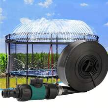 Outdoor Garden Trampoline Sprinkler With Sprinkler, Water Garden Lawn Irrigation Play Water Cooling Tools - Black - View 2