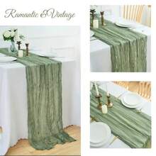 1/5 tấm khăn trải bàn trơn màu 90*180cm, khăn trải bàn trang trí tối giản bằng polyester, phù hợp cho bàn ăn. - xanh nhạt - Xem 3