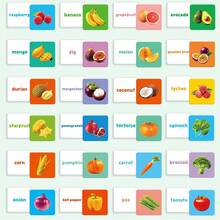 54 张/盒儿童教育闪卡，词汇英文字母卡，早教 ABC 闪卡，双面生动插图，适合宝宝的第一件教育玩具 - 彩色 - 查看 6