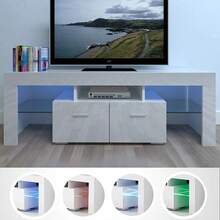 LED Lights TV Stand For 60 Inch TV Entertainment Center Cabinet For Living Room - 1 - View 3