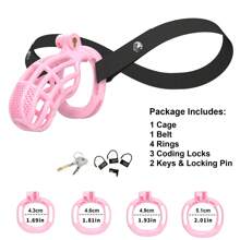 Haifan Chastity Auxiliary Belt Cock Cage For Men Stylish Honeycomb 3D Printed Resin Penis Cage With 4 Sizes Rings SM Products Adults Sex Toys