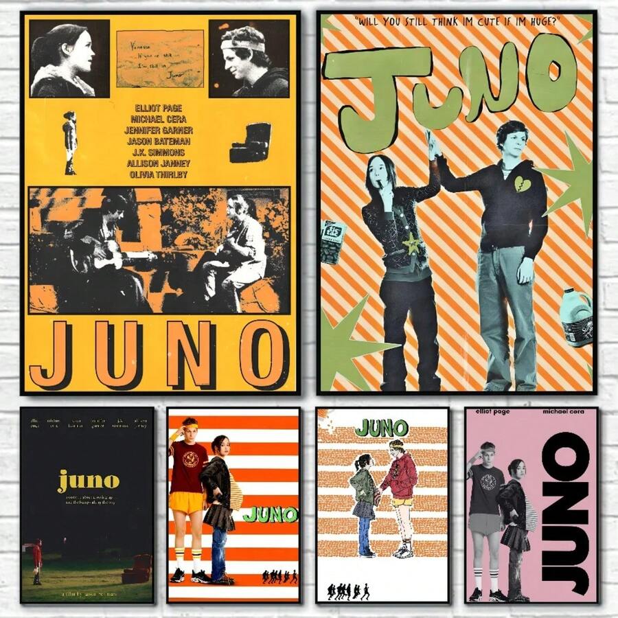 1pc Pop Juno Comedy Drama Film Posters Coffee House Bar Room Wall Arts Decor No Frame