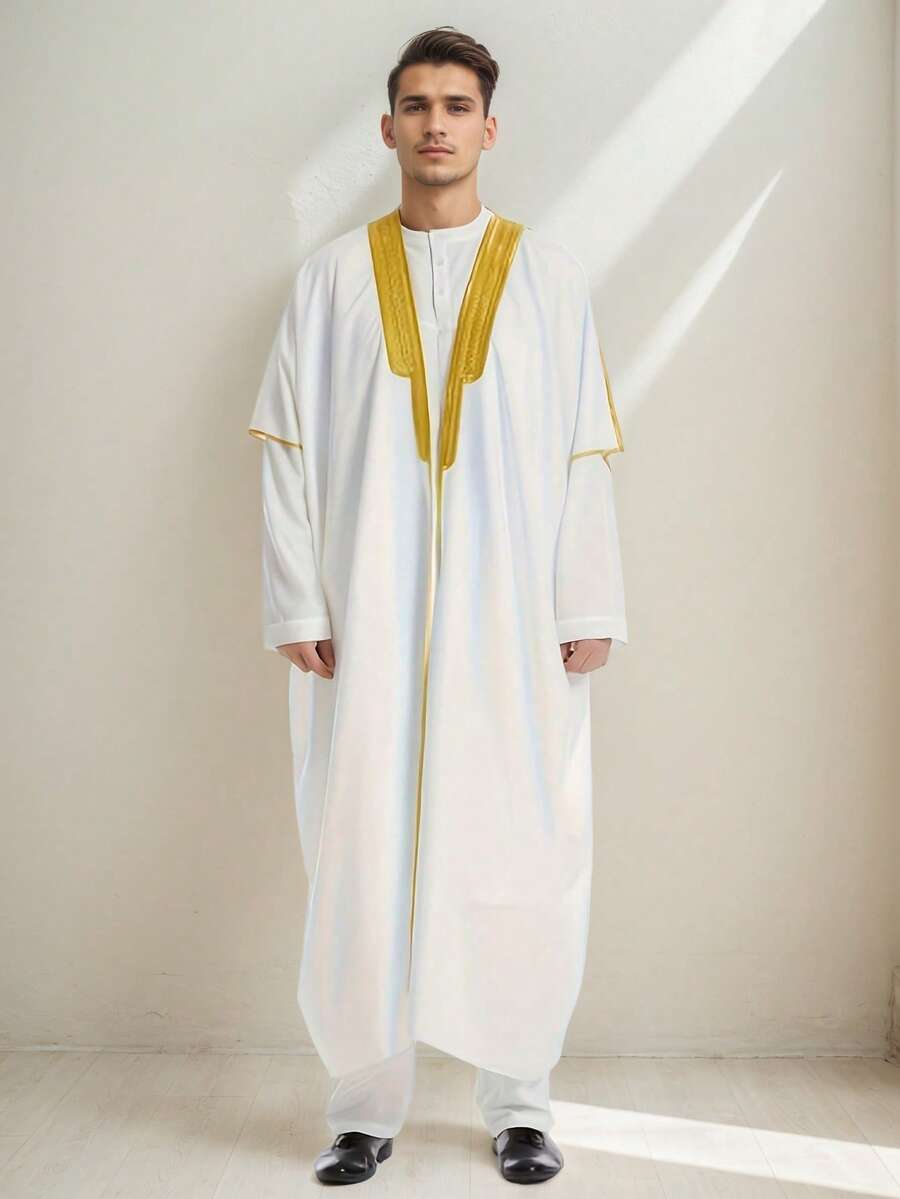 1pc Men's Arabic Sheikh / Academic Gown Robe For Graduation Ceremony