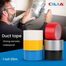 CILIA [8 Colors]1pc Heavy Duty Duct Tape 1.8 Inch X 22 Yards,Extra Strong Waterproof Adhesive For DIY,Repairs,Crafts(White/Black/Red/Blue/Gray/Yellow/Pink/Orange)