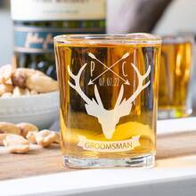1pc Personalized Laser Engraved Glass Whiskey Tumbler, Gift For Groomsmen, Groom's Father, Bachelor Party ,Home-Cooking, Personalized Gift - Transparent. - View 5
