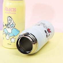 Miniso Disney Mickey Flip-Top Thermos Cup, 320mL/10.82oz Capacity, One-Touch Flip-Top Design, Suitable For School/Outdoor Use (1 PC) - Grey - View 4