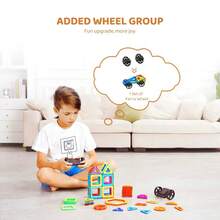 Magnetic Building Blocks 62 Piece Set For Kids Creative Magnetic Tiles Educational Toy - Yellow - View 6