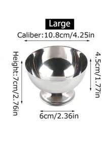 1pc Stainless Steel Tall Pudding Cup, Dessert Cup, Ice Cream, Jelly Bowl, Ins-Worthy High-Quality Ice Cream Cup
